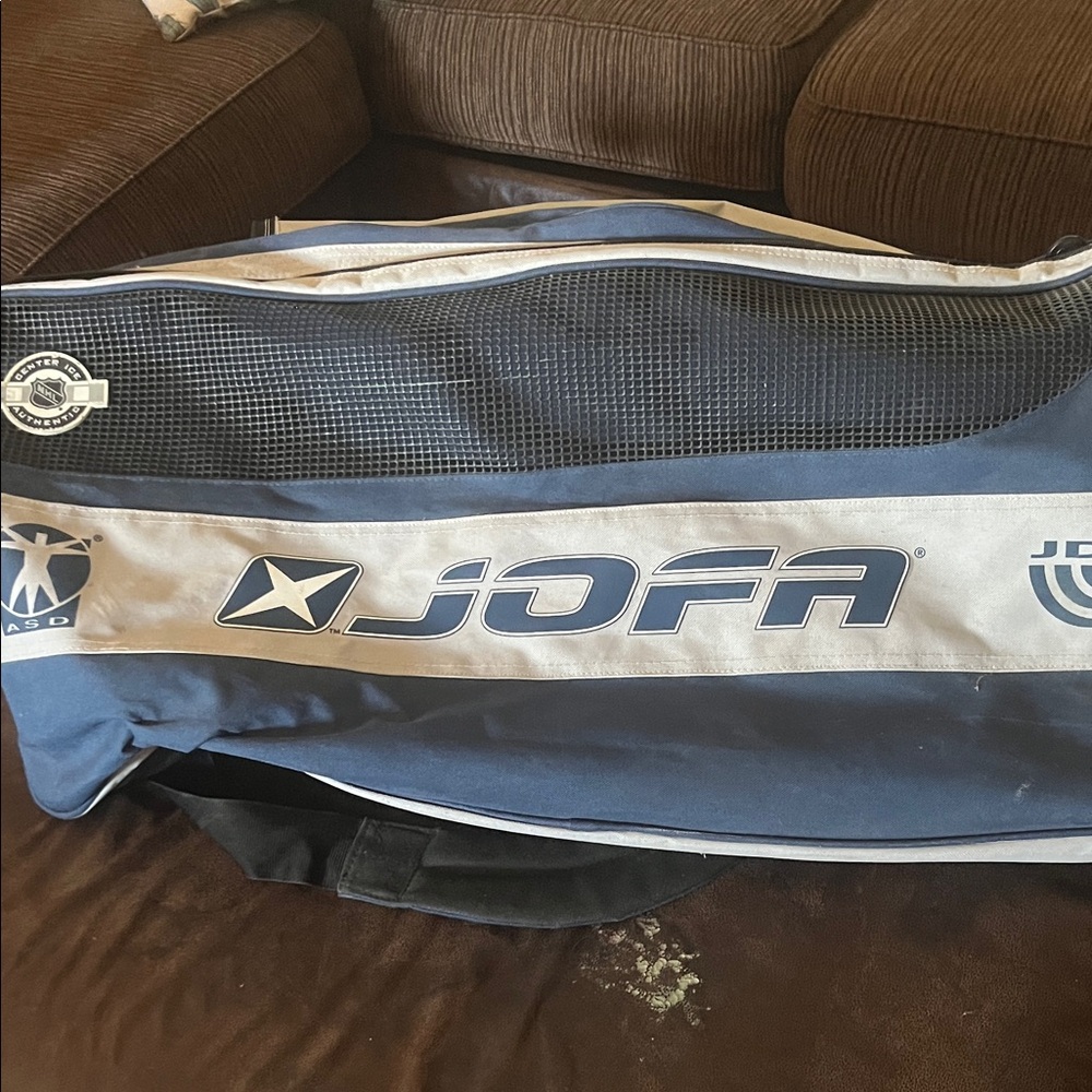 Jofa Blue and White Sports Bag